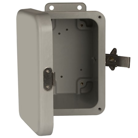 Wiegmann Twist Lock Latch Electrical Enclosures, 6 in H, 4 in D, 4 in W, NEMA 4X, Fiberglass HW-J60404CHTL
